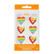 SET CORAZONES AZÚCAR ARCOIRIS LOVE PRIDE  | 396