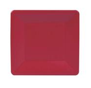 Plato cuadrado  para ensalada y postre RED CASPARI 8u. | 190