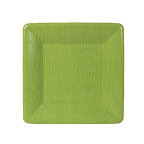 Plato cuadrado  para ensalada y postre MOSS GREEN  CASPARI 8u. | 191